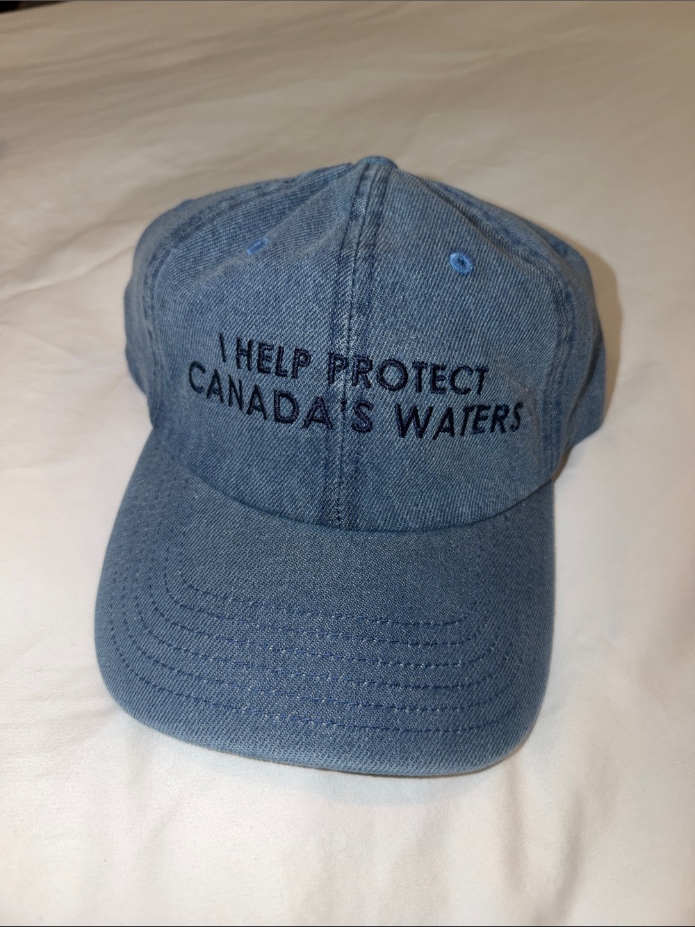 Denim Coors Baseball Cap with 'I Help Protect Canada's Waters' Embroidery